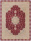 Tabriz Wool and Silk Hot Pink Fine Hand Knotted 13 X 10 FT