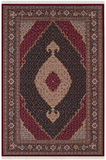 Mahi Tabriz, wool and silk ,black and orange 13 X 10 FT