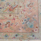 Tabriz Wool and Silk Cream/Pink Fine Hand Knotted 13 X 10 FT