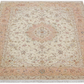 Tabriz Wool and Silk Cream/Pink Fine Hand Knotted 13 X 10 FT