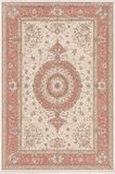 Tabriz Royal Wool and Silk on Silk Base Fine Hand Knotted Cream/Pink 13 X 10 FT