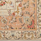 Tabriz Royal Wool and Silk on Silk Base Fine Hand Knotted Cream/Peach 14 X 10 FT