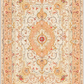 Tabriz Royal Wool and Silk on Silk Base Fine Hand Knotted Cream/Peach 14 X 10 FT