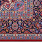 Kashan Wool and Silk Red/Blue 13 X 10 FT