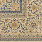 Nein Baby Lambs Wool and Silk Fine Hand Knotted Blue/Cream 15 X 10 FT