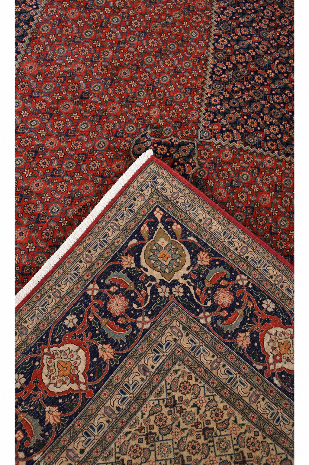 Mahi Tabriz Wool and Silk Orange/Purple 13 X 10 FT