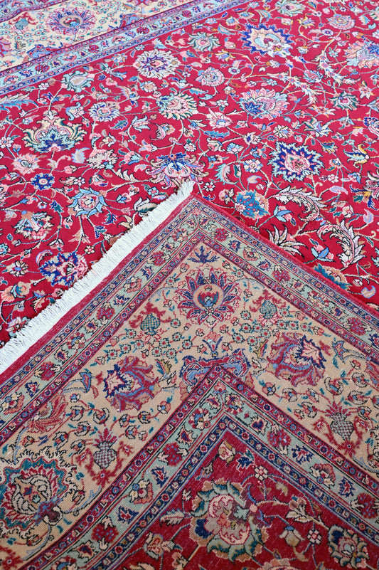 Mashad Wool Hand Knotted Red 13 X 10 FT