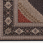 Mahi Tabriz Wool and Silk Black/Beige 13 X 10 FT