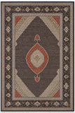 Mahi Tabriz Wool and Silk Black/Beige 13 X 10 FT