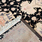Tabriz Royal Wool and Silk on Silk Base Black/Beige 10 X 7 FT