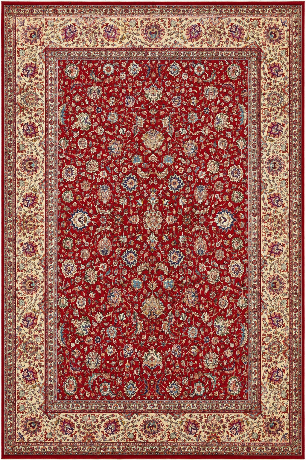 Mashad Wool Hand Knotted Red 13 X 10 FT